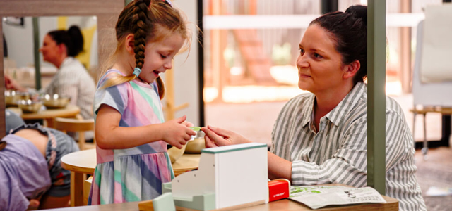 kids having fun in early learning center